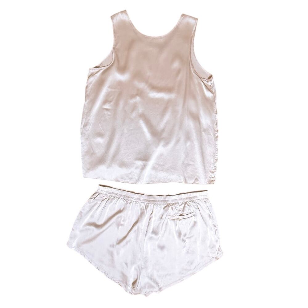 Quince 100% Washable Silk Pajama Tank & Shorts Size XL Pale Rose Pink